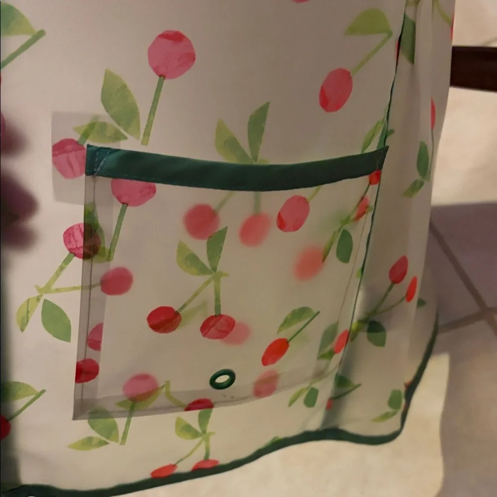 Cat & Jack Cherry Print Raincoat with Green Accents - Picture 5 of 6